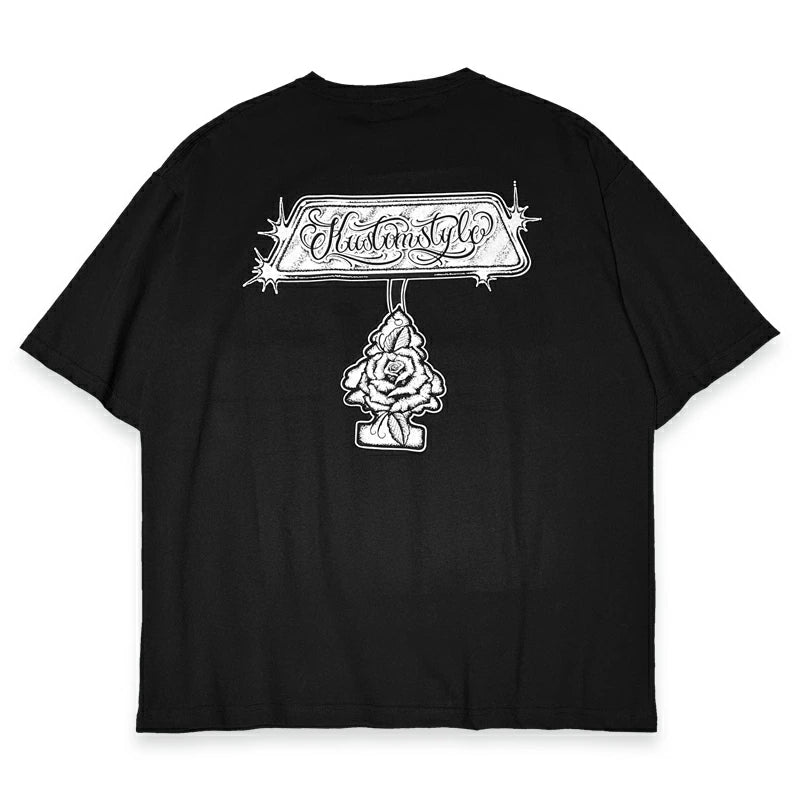 KUSTOMSTYLE KST2410"BLACK ICE" BLACK T-SHIRTS