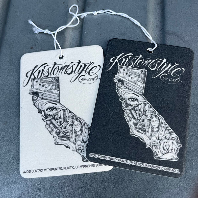 KUSTOMSTYLE KSAF2413 "CALI MAP" AIR FRESHENER BLACK RASBERRY VANILLA