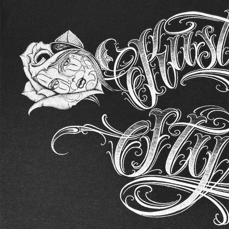 KUSTOMSTYLE KST2507 -SCRIPT LOGO ROSE- T-SHIRTS