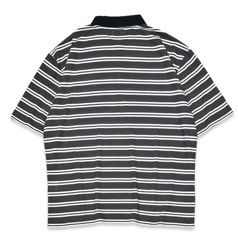 KUSTOMSTYLE KSSS2432 -KARMA- BORDER HALF ZIP SHIRTS