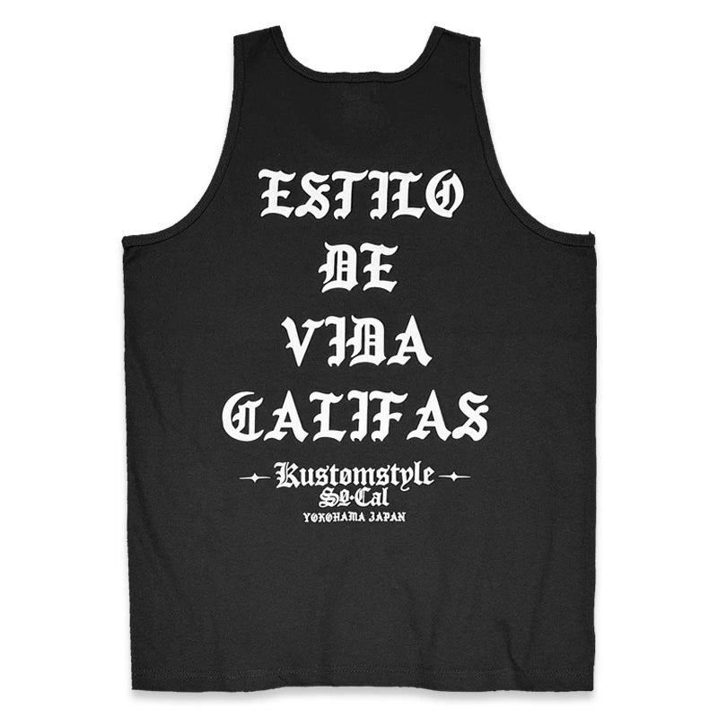 KUSTOMSTYLE KSTANK2506WH "ESTILO CALIFAS" COTTON TANK TOP