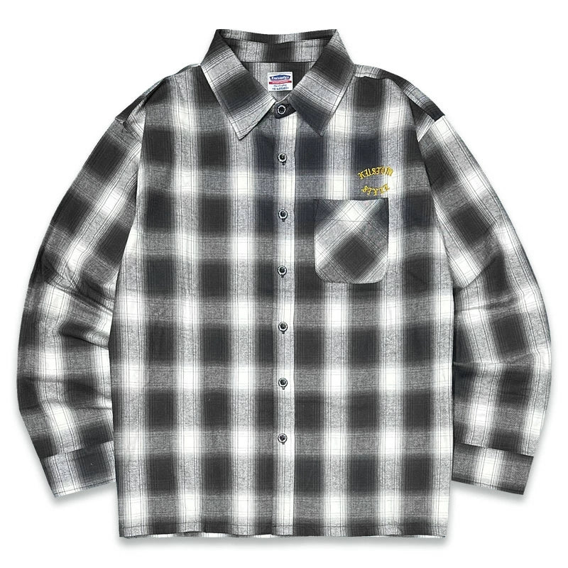 KUSTOMSTYLE KSLCS2303 -ROOTED IN THE STREETS- LONG SLEEVE CHECK SHIRTS