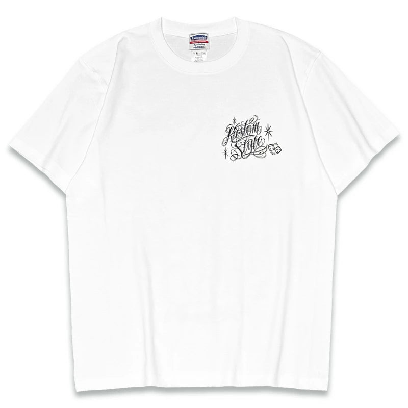KUSTOMSTYLE KST2606BK -SKULL ROSE PRAYING HANDS- TSHIRTS