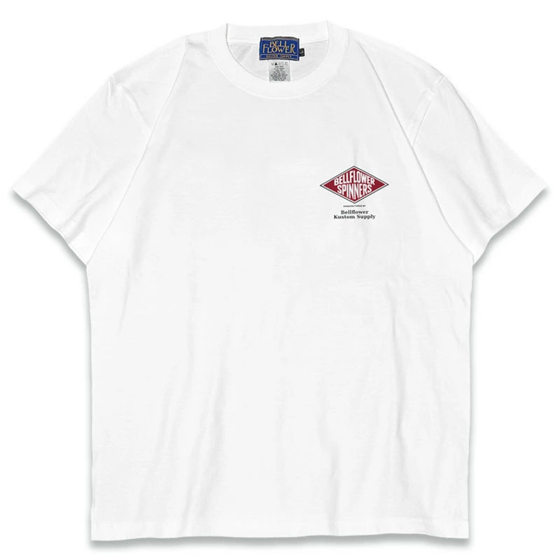 BELLFLOWER by KUSTOMSTYLE BFT2605WH -SPINNERS- TSHIRTS