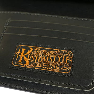 KUSTOMSTYLE LEATHER WALLET "TYPE3" SPIDER WEB STITCH LONG WALLET