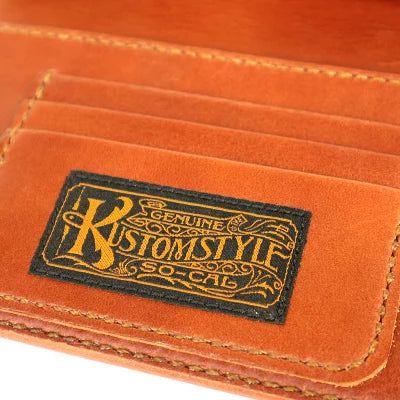 KUSTOMSTYLE LEATHER WALLET "TYPE2" BASKET WEAVE LONG WALLET