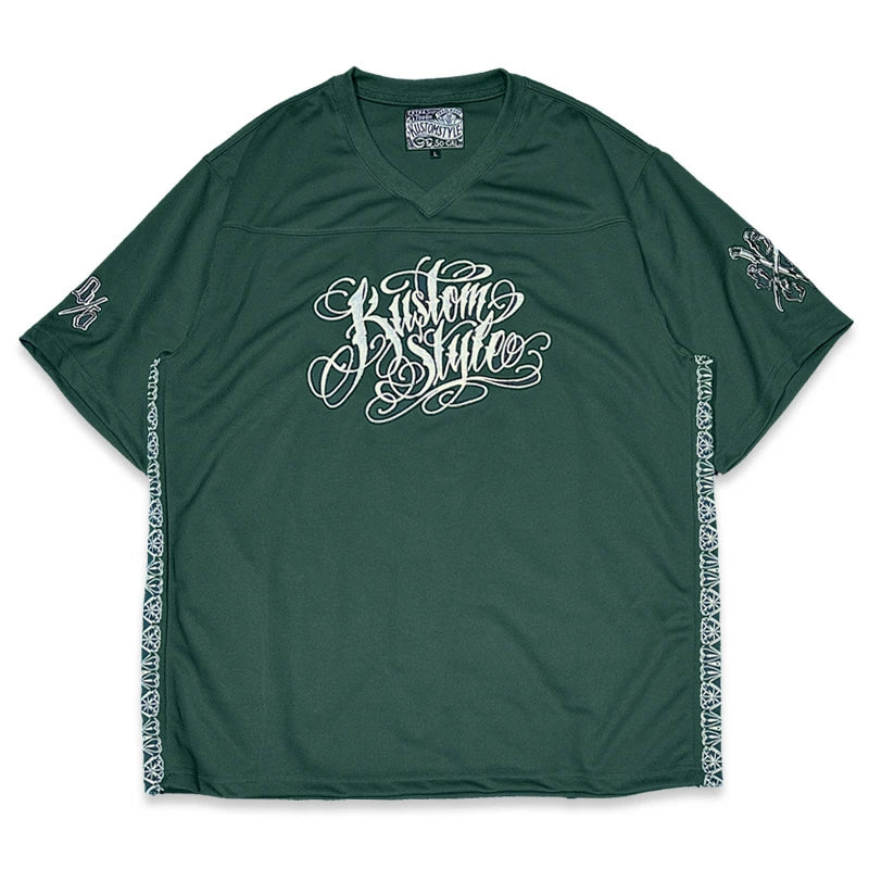 KUSTOMSTYLE  KSFOOT2508BK "GARDEN GROVE" FOOTBALL JERSEY
