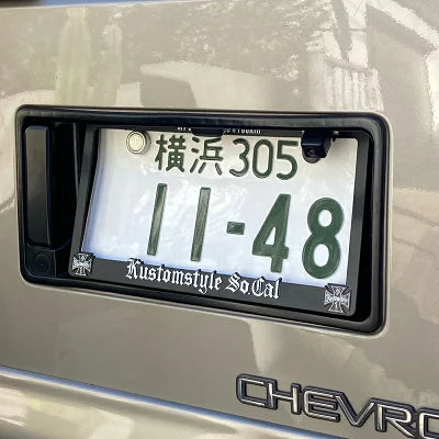 "RAISED CROSS" JAPANESE LICENSE PLATE FRAME