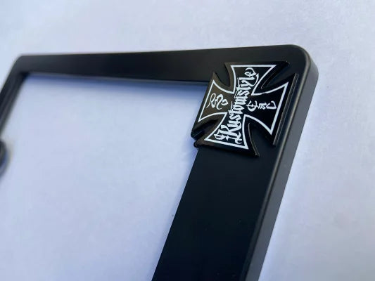 "RAISED CROSS" JAPANESE LICENSE PLATE FRAME