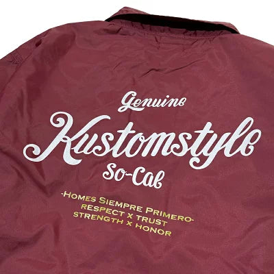 "GENUINE KUSTOMSTYLE" NYLON COACH JACKET BLACK