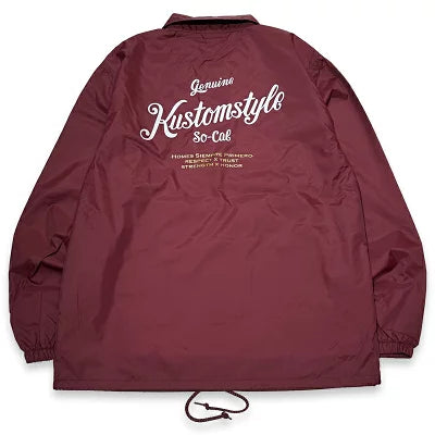 "GENUINE KUSTOMSTYLE" NYLON COACH JACKET BLACK