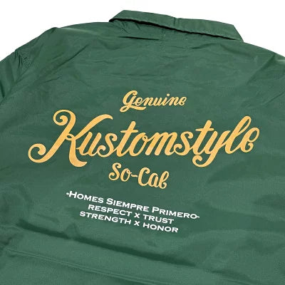 "GENUINE KUSTOMSTYLE" NYLON COACH JACKET BLACK