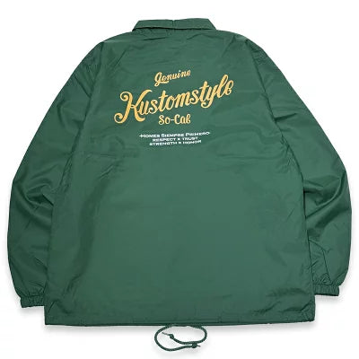 "GENUINE KUSTOMSTYLE" NYLON COACH JACKET BLACK