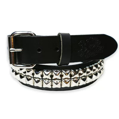 PYRAMID STUDS GENUINE LEATHER BELT