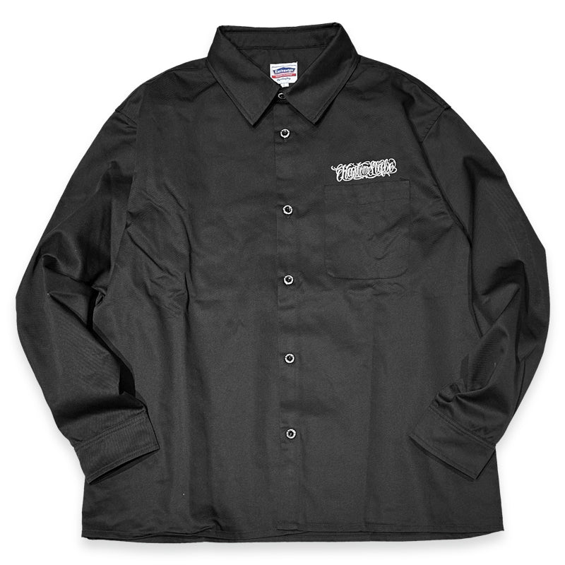 "FUCKIN' SCRIPT" COTTON TWILL WORK SHIRTS