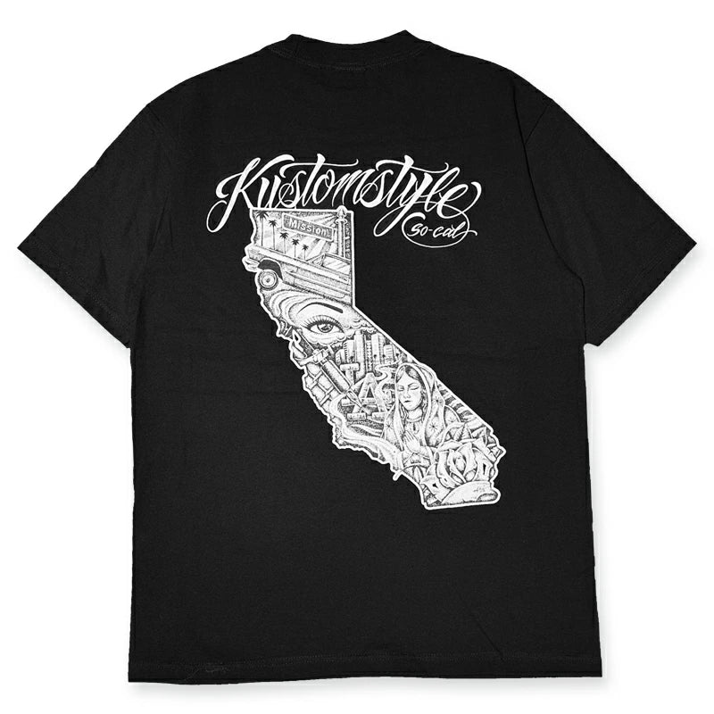 KUSTOMSTYLE  KST2413 "CALI MAP" T-SHIRTS