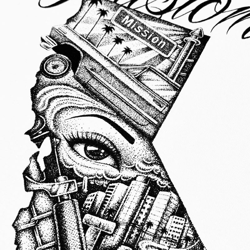 KUSTOMSTYLE  KST2413 "CALI MAP" T-SHIRTS