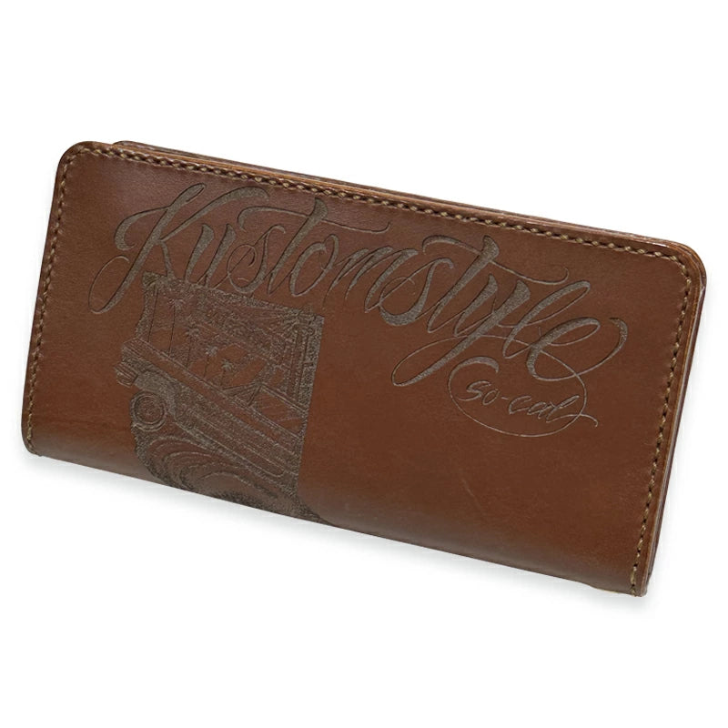 KUSTOMSTYLE TYPE-9 CALI MAP LEATHER LONG WALLET