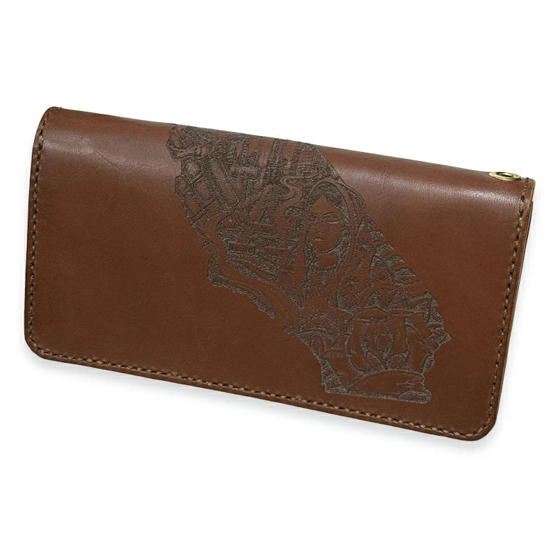 KUSTOMSTYLE TYPE-9 CALI MAP LEATHER LONG WALLET