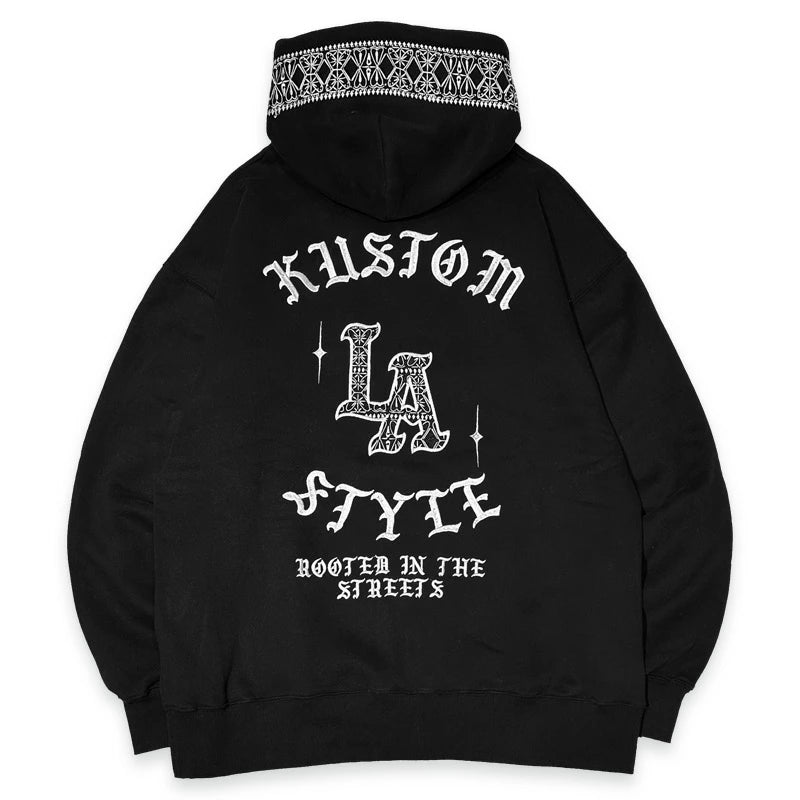 KUSTOMSTYLE KSP2424BK "LA BANDANA" PULLOVER HOODIE