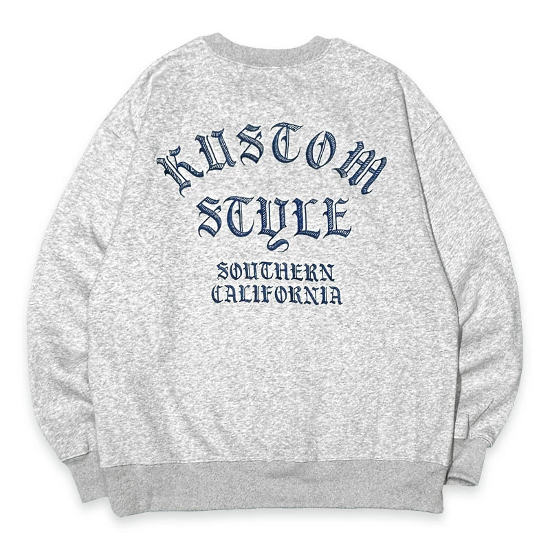 KUSTOMSTYLE KSSW2411 "SHADES" CREW NECK EMBROIDERY SWEAT SHIRTS