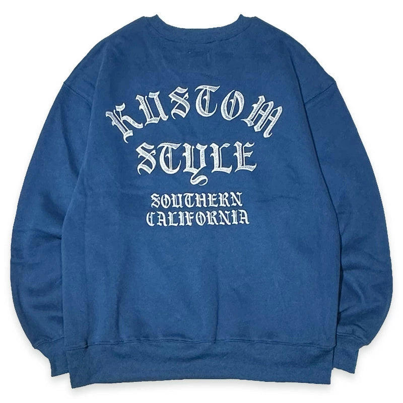 KUSTOMSTYLE KSSW2411 "SHADES" CREW NECK EMBROIDERY SWEAT SHIRTS