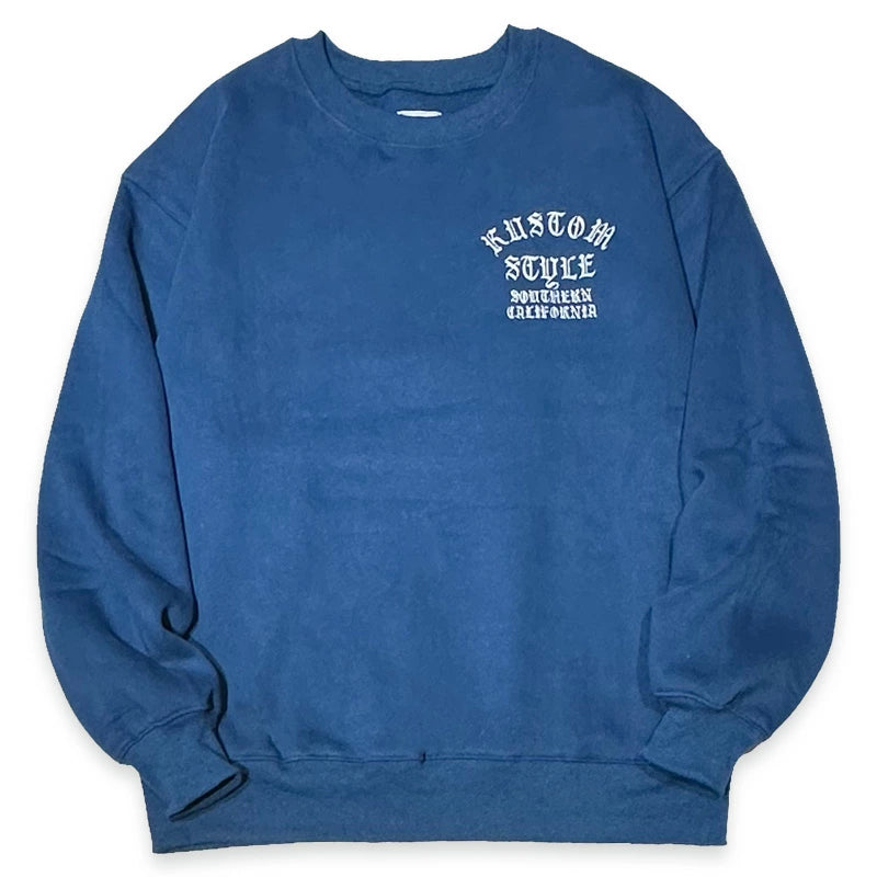 KUSTOMSTYLE KSSW2411 "SHADES" CREW NECK EMBROIDERY SWEAT SHIRTS