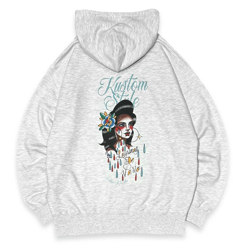 KUSTOMSTYLE KS2406 "LAGRIMAS DE VARIO" CREWNECK SWEATSHIRTS & HOODIE