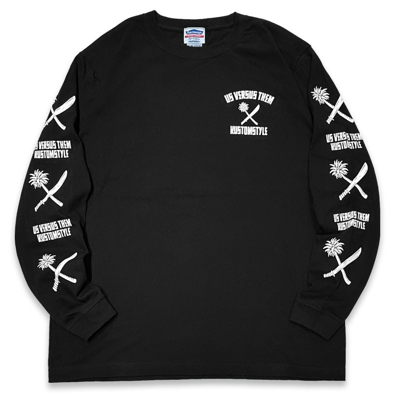 KUSTOMSTYLE  x US VERSUS THEM  KSUVT010LTWH LONG SLEVE T-SHIRTS