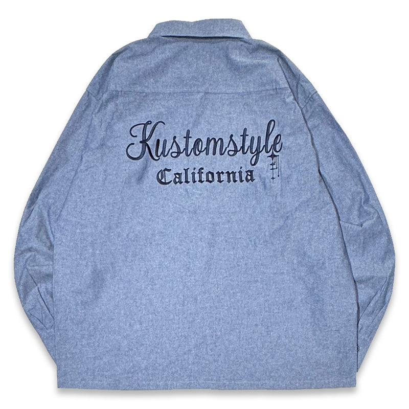 KUSTOMSTYLE KSLS2431CH "STARLITE" LONG SLEEVE WORK SHIRTS CHAMBRAY