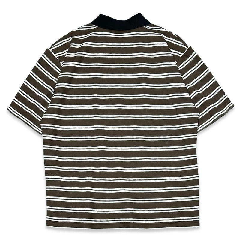 KUSTOMSTYLE KSSS2432 -KARMA- BORDER HALF ZIP SHIRTS