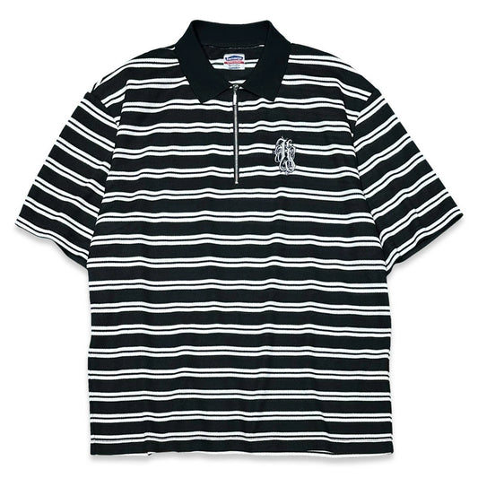 KUSTOMSTYLE KSSS2432 -KARMA- BORDER HALF ZIP SHIRTS