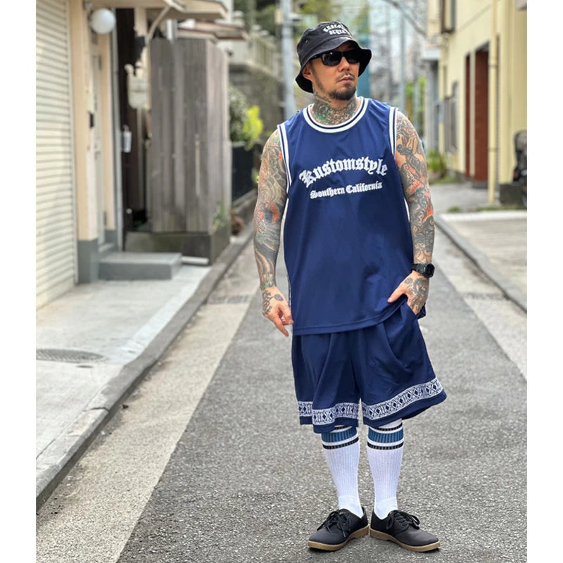 KUSTOMSTYLE  KSSP2508GR "GARDEN GROVE" MESH SHORTS JERSEY COLOR: GREEN