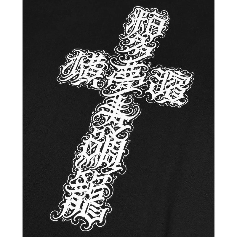 KUSTOMSTYLE KST2512 -KANJI CROSS 粕多夢寿鯛籠- T-SHIRTS