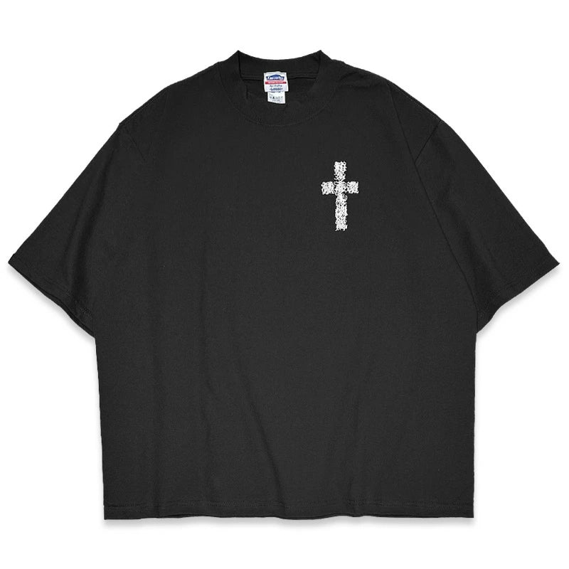 KUSTOMSTYLE KST2512 -KANJI CROSS 粕多夢寿鯛籠- T-SHIRTS
