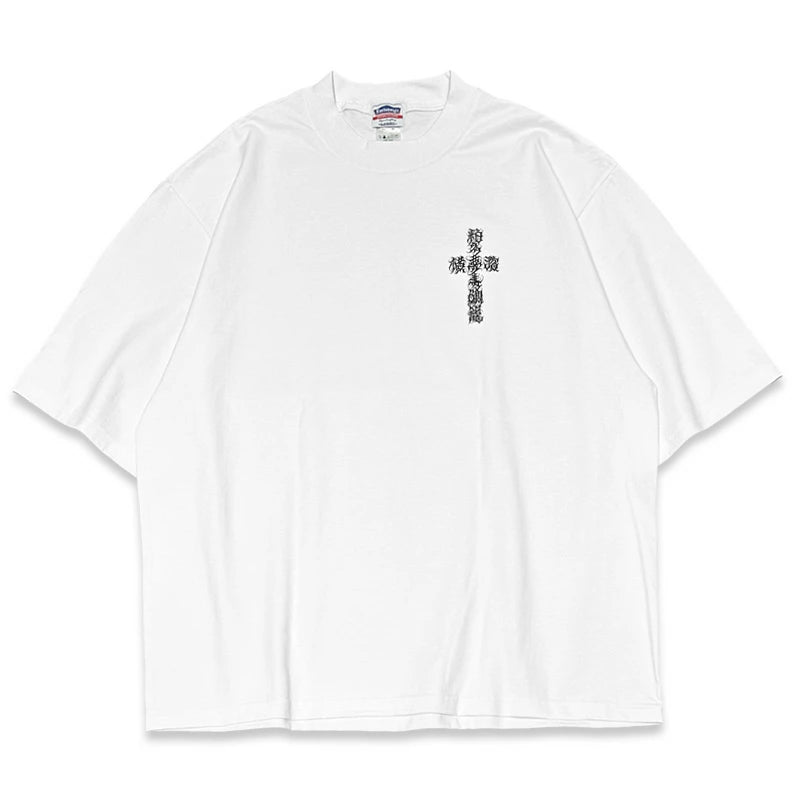 KUSTOMSTYLE KST2512 -KANJI CROSS 粕多夢寿鯛籠- T-SHIRTS
