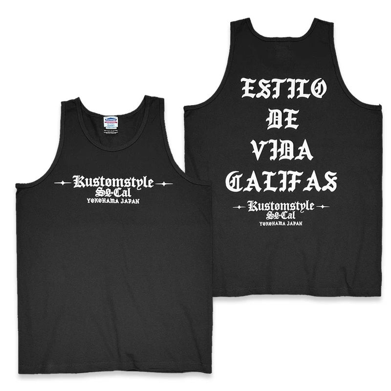 KUSTOMSTYLE  KSTANK2506WH "ESTILO CALIFAS" COTTON TANK TOP