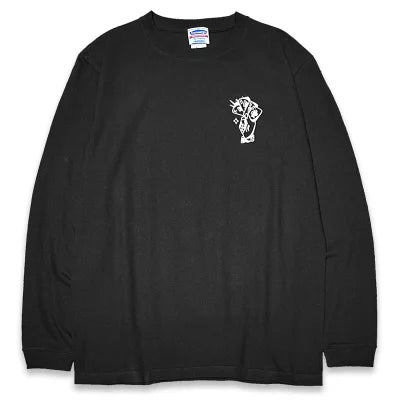 KUSTOMSTYLE  KSTL2412BK -P.L.O SKULL- LONG SLEEVE T-SHIRTS