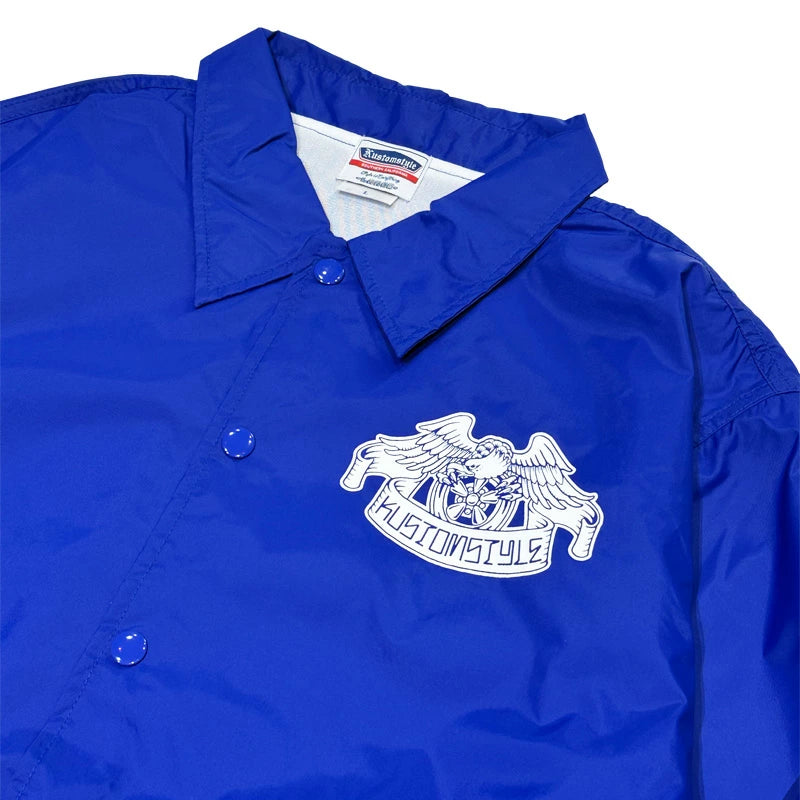 KUSTOMSTYLE  KSWB1701 -KEEP MANNERS- NYLON COACH JACKET