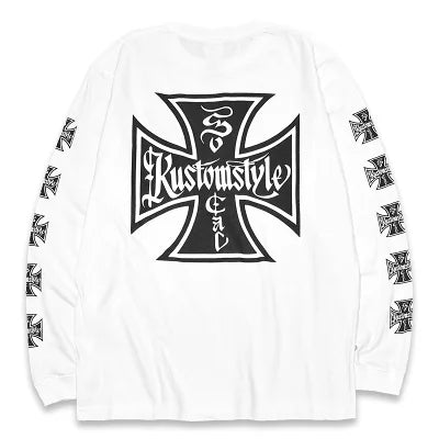 KUSTOMSTYLE KSTL0303 -IRON CROSS- LONG SLEEVE T-SHIRTS