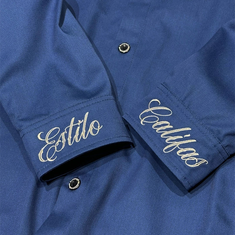 KUSTOMSTYLE KSLS2518BL "CYPRESS" LONG SLEEVE SHIRTS JACKET BLUE