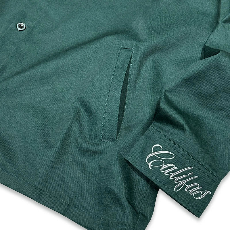 KUSTOMSTYLE KSLS2518GR "CYPRESS" LONG SLEEVE SHIRTS JACKET GREEN