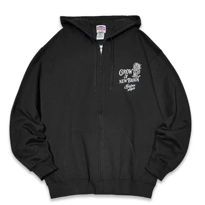 KUSTOMSTYLE KS2519 -GROW A NEW BRAIN- ZIP UP HOODIE & CREW SWEAT SHIRTS
