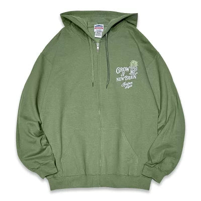 KUSTOMSTYLE KS2519 -GROW A NEW BRAIN- ZIP UP HOODIE & CREW SWEAT SHIRTS