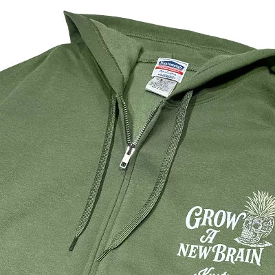 KUSTOMSTYLE KS2519 -GROW A NEW BRAIN- ZIP UP HOODIE & CREW SWEAT SHIRTS