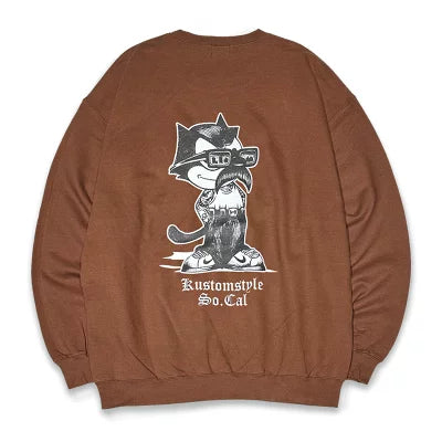 KUSTOMSTYLE KS2502 -THE CAT- PULLOVER HOODIE & CREW NECK SWEATSHIRTS