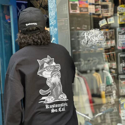 KUSTOMSTYLE KS2502 -THE CAT- PULLOVER HOODIE & CREW NECK SWEATSHIRTS