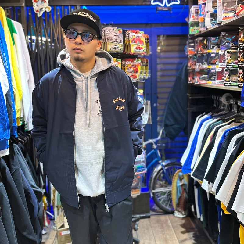 KUSTOMSTYLE KSLWJ2433 -SWORD&ROSES LOGO- LIGHTWEIGHT JACKET