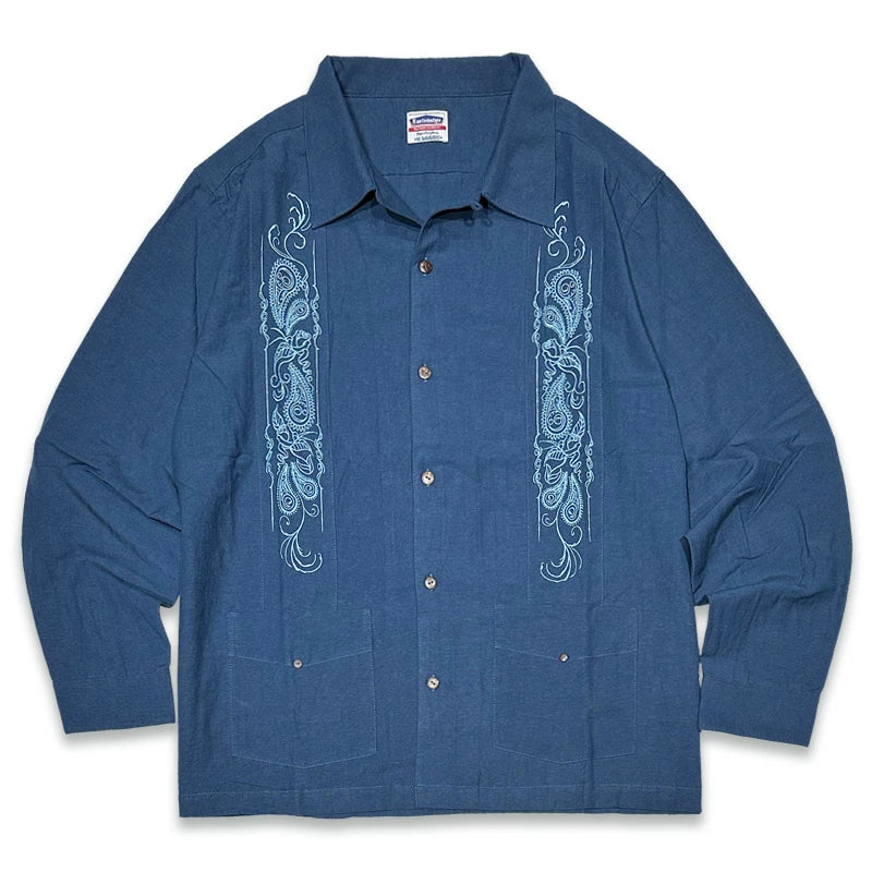 KUSTOMSTYLE KSLS2107 -LONGROOF- GUAYABERA LONG SLEEVE SHIRTS
