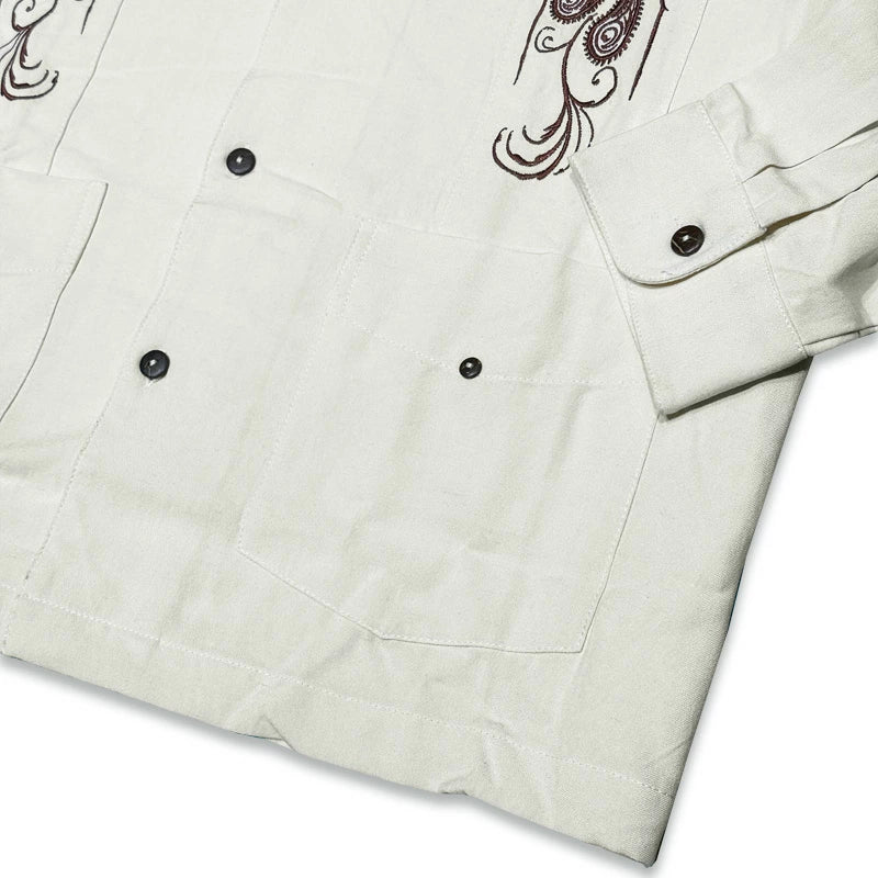 KUSTOMSTYLE KSLS2107 -LONGROOF- GUAYABERA LONG SLEEVE SHIRTS